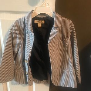BOYS Navy/WHT blazer
